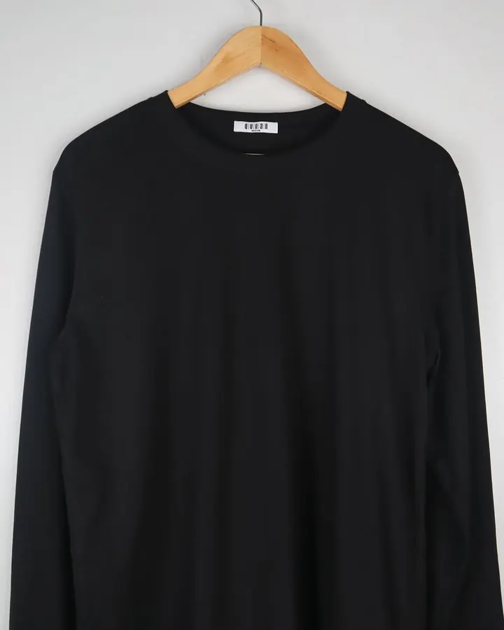 Polo manga larga Negro